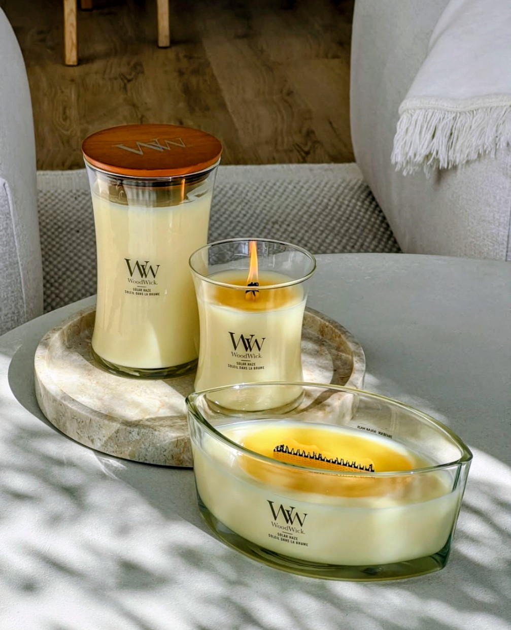 WoodWick Solar Haze kaarsen